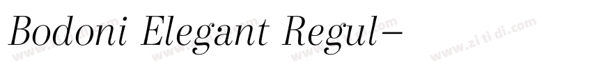 Bodoni Elegant Regul字体转换